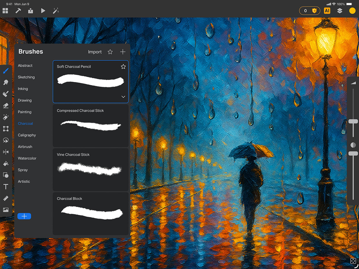 SketchPro painting app interface before redesign