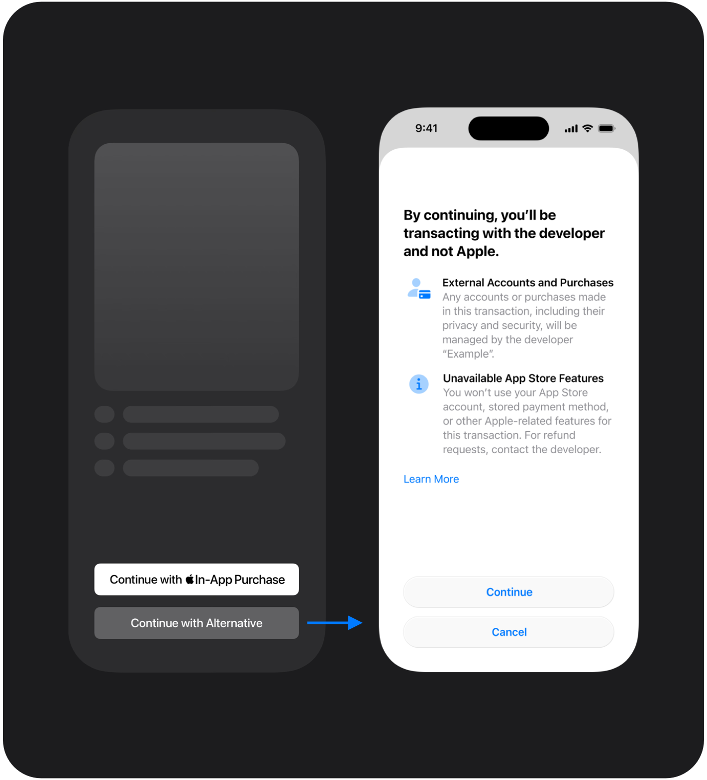 User initiating a disclosure sheet example.